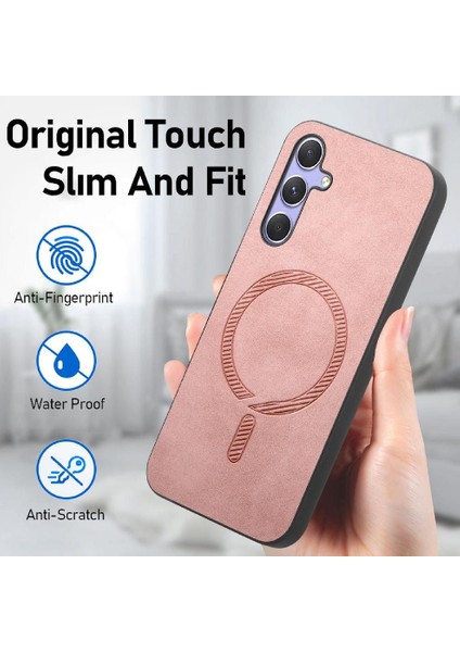 Samsung Galaxy A34 Hafif Ince Kablosuz Şarj Magsafe Araba (Yurt Dışından)