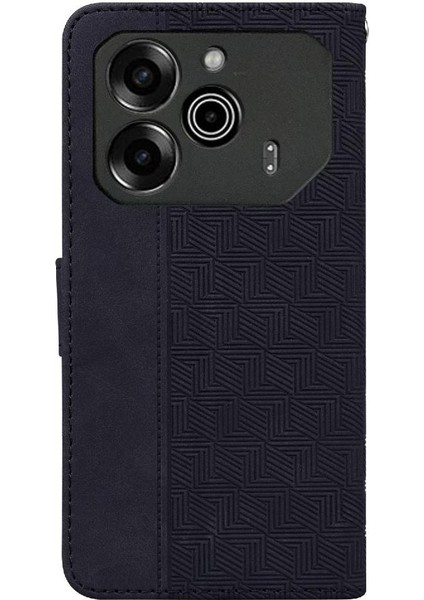 Tecno Pova 6 Pro 5g Için Flip Case Cüzdan Kapak Premium Pu Deri Kabartmalı (Yurt Dışından)