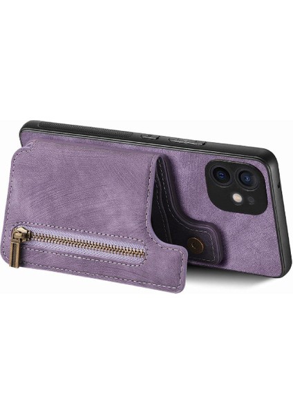 IPhone 11 Için Kılıf Vintage Fermuar Cüzdan Standı Fonksiyonu Katlanabilir Arka Kapak (Yurt Dışından) indirimleri