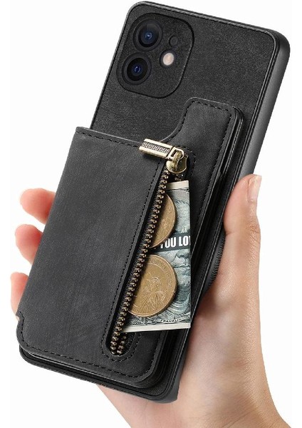IPhone 11 Için Kılıf Vintage Fermuar Cüzdan Standı Fonksiyonu Katlanabilir Arka Kapak (Yurt Dışından) indirimleri