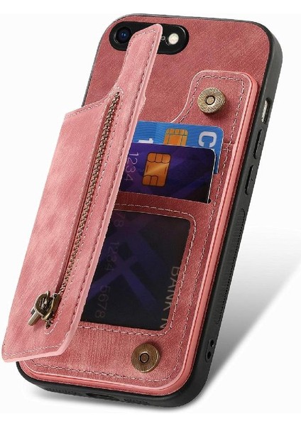 IPhone 7 Için Kılıf Artı/8 Artı Katlanabilir Arka Kapak Vintage Fermuar Cüzdan (Yurt Dışından) modelleri