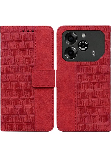 Tecno Pova 6 Pro 5g Için Flip Case Cüzdan Kapak Premium Pu Deri Kabartmalı (Yurt Dışından)