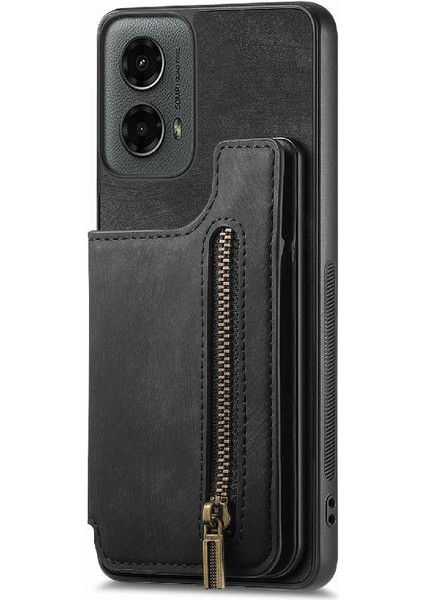 Motorola Moto G 2024 Için Kılıf Standı Fonksiyonu Katlanabilir Arka Kapak Vintage (Yurt Dışından) modelleri