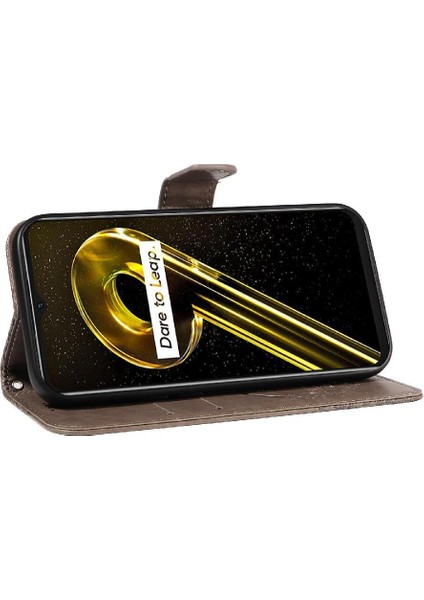 Kredi Kartı Yuvası ile Realme 10 5g Için Flip Case Ayrılabilir El Kayışı (Yurt Dışından)