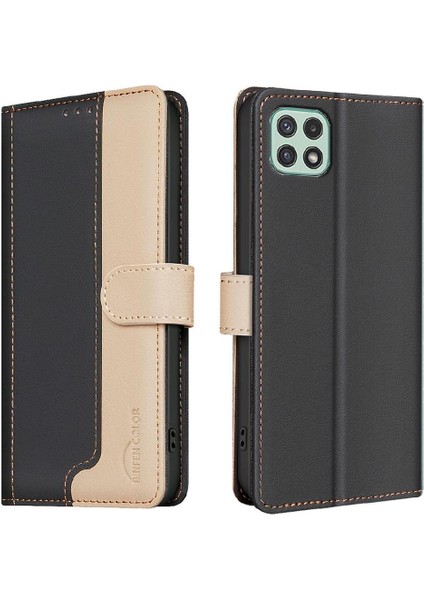 Samsung Galaxy A22 5g Için Flip Case Darbeye Tpu Iç Kabuk Rfıd Flip (Yurt Dışından)