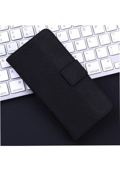 Onur Için Flip Case 200 5g Kickstand Özelliği Geometrik Kabartmalı Flip Folio (Yurt Dışından) modelleri