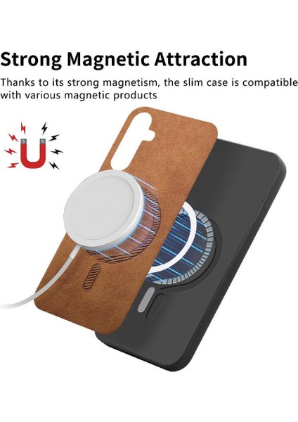 Samsung Galaxy A34 Hafif Ince Kablosuz Şarj Magsafe Araba (Yurt Dışından)