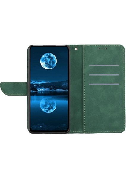 Vıvo Y03 4g Için Flip Case Deri Cüzdan Dikiş Kabartmalı Yumuşak Pu Yüksek (Yurt Dışından)