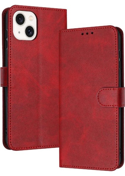 Toka Saf Kart Yuvası ile IPhone 13 Mini Pu Deri Için Flip Case (Yurt Dışından)