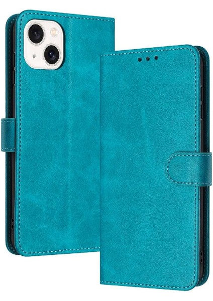Kart Yuvası Saf Renk ile Toka Kickstand ile IPhone 14 Için Flip Case (Yurt Dışından)