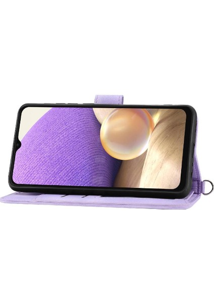 Samsung Galaxy A32 5g Kabartmalı Bileklik Çoklu Kredi Için Flip Case (Yurt Dışından) modelleri
