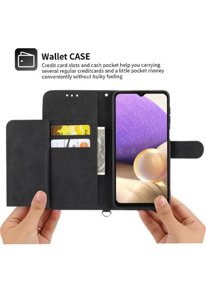 Samsung Galaxy A32 5g Kabartmalı Bileklik Çoklu Kredi Için Flip Case (Yurt Dışından) modelleri