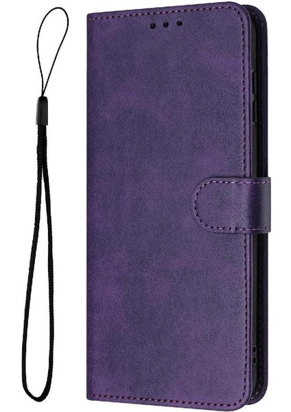 Kart Yuvası ile IPhone 11 Pro Max Saf Renk Pu Deri Için Flip Case (Yurt Dışından)