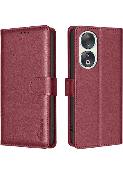 Onur Için Flip Case 90 5g Kart Tutucu Kickstand Pu Deri Cüzdan Rfıd (Yurt Dışından)