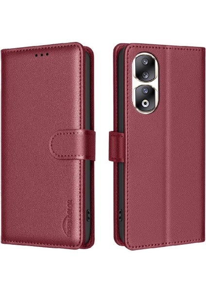 Bdt Shop Onur 90 Pro Için Flip Case Pu Deri Cüzdan Manyetik Kart Tutucu Rfıd (Yurt Dışından)