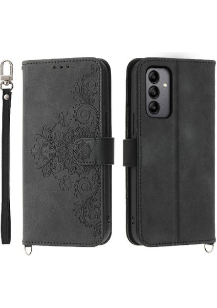 Samsung Galaxy A05S Çoklu Kredi Kartı Yuvaları Kabartmalı Flip Case (Yurt Dışından) modelleri