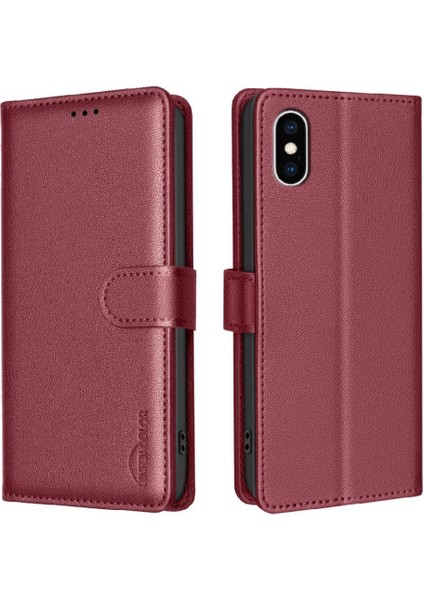 IPhone Xs Max Cüzdan Manyetik Kart Tutucu Kickstand Rfıd Pu Için Flip Case (Yurt Dışından) indirimleri