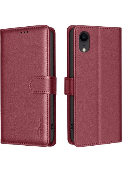 IPhone Xr Manyetik Cüzdan Rfıd Engelleme Pu Deri Kart Için Flip Case (Yurt Dışından)