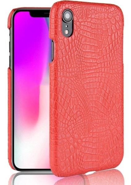 IPhone Xr Klasik Timsah Moda Anti Scratch Için Şık Klasik Durumda (Yurt Dışından)