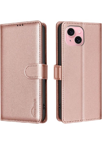 IPhone 15 Için Flip Case Artı Cüzdan Manyetik Rfıd Engelleme Kart Tutucu Pu (Yurt Dışından) indirimleri