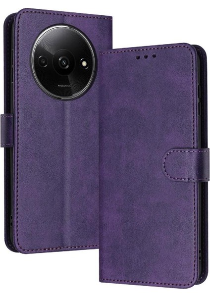 Toka Pu Deri Saf Kart Yuvası ile Xiaomi Redmi A3 Için Flip Case (Yurt Dışından)