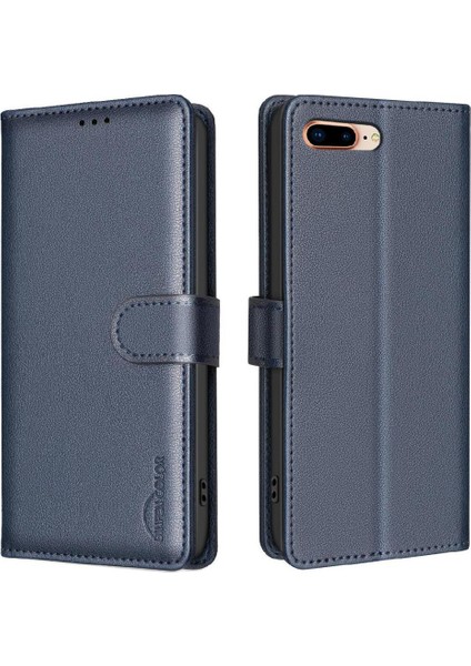 IPhone 7/8 Için Flip Case Manyetik Kart Tutucu Kickstand Rfıd Engelleme Pu (Yurt Dışından)