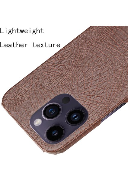 IPhone 14 Pro Uyumluluk Klasik Timsah Için Şık Klasik Kılıf (Yurt Dışından) modelleri