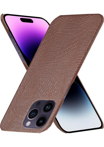 IPhone 14 Pro Uyumluluk Klasik Timsah Için Şık Klasik Kılıf (Yurt Dışından) fırsatları