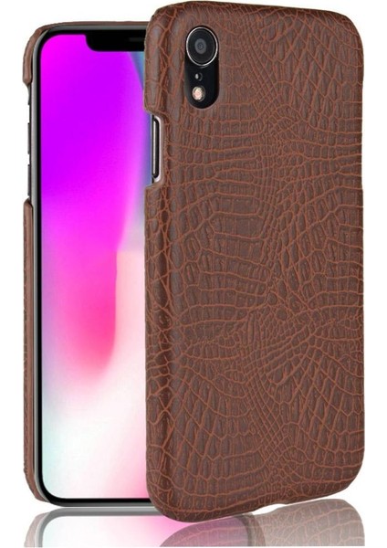 IPhone Xr Klasik Timsah Moda Anti Scratch Için Şık Klasik Durumda (Yurt Dışından)