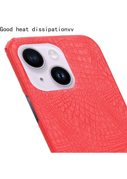 IPhone 14 Için Şık Klasik Durumda Artı Klasik Timsah Moda Kapak (Yurt Dışından)