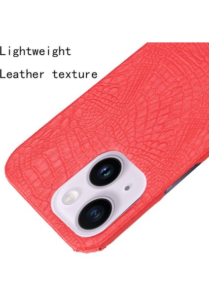 IPhone 14 Için Şık Klasik Durumda Artı Klasik Timsah Moda Kapak (Yurt Dışından)