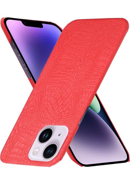 IPhone 14 Için Şık Klasik Durumda Artı Klasik Timsah Moda Kapak (Yurt Dışından)