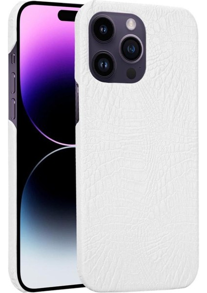 IPhone 14 Pro Uyumluluk Klasik Timsah Için Şık Klasik Kılıf (Yurt Dışından)