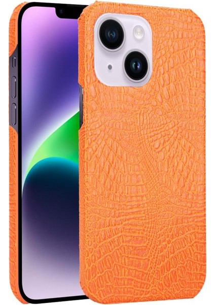 IPhone 14 Için Şık Klasik Durumda Artı Klasik Timsah Moda Kapak (Yurt Dışından)