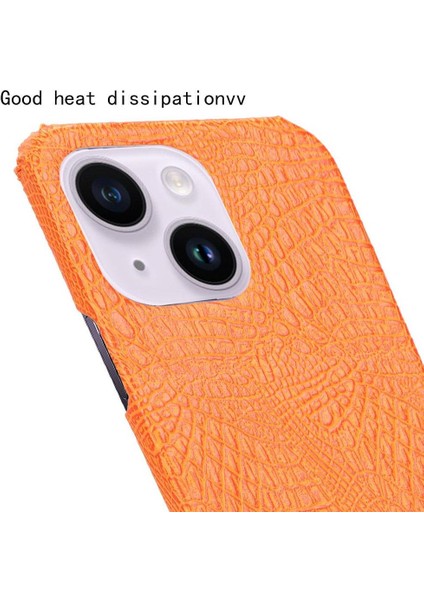 IPhone 14 Için Şık Klasik Durumda Artı Klasik Timsah Moda Kapak (Yurt Dışından)