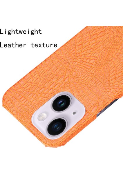 IPhone 14 Için Şık Klasik Durumda Artı Klasik Timsah Moda Kapak (Yurt Dışından)
