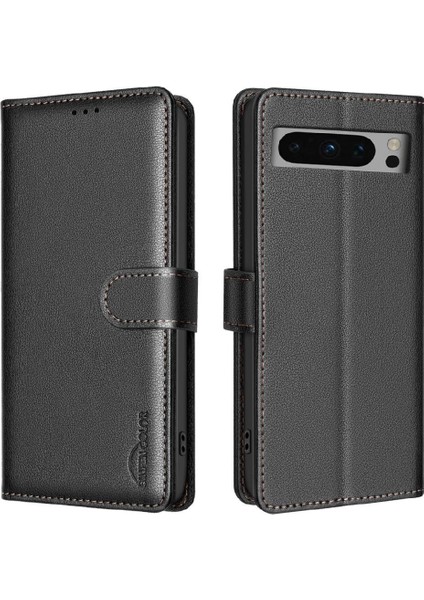 Google Piksel 8 Pro Cüzdan Kart Tutucu Kickstand Rfıd Pu Için Flip Case (Yurt Dışından)
