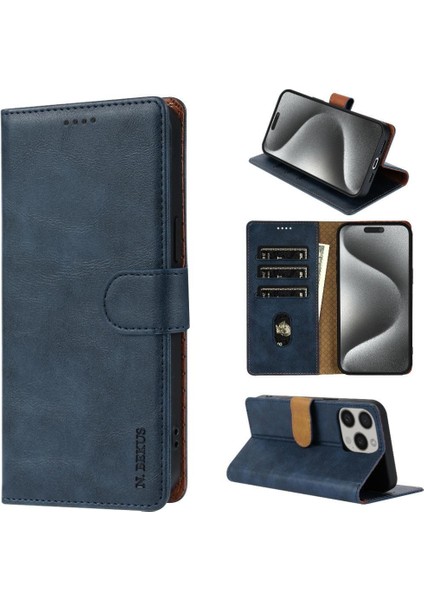 IPhone 12 Için Flip Case Pro Max Manyetik Kapatma Kart Yuvaları Yan Cep (Yurt Dışından)
