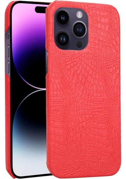 IPhone 14 Pro Uyumluluk Klasik Timsah Için Şık Klasik Kılıf (Yurt Dışından)