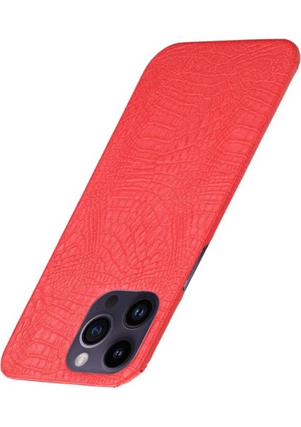 IPhone 14 Pro Uyumluluk Klasik Timsah Için Şık Klasik Kılıf (Yurt Dışından) modelleri