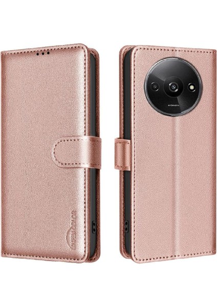 Xiaomi Redmi A3 Cüzdan Rfıd Engelleme Manyetik Pu Deri Için Flip Case (Yurt Dışından)