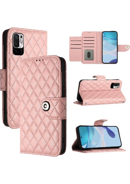 Xiaomi Redmi Not 10 5g Için Kılıf Cüzdan Kapak Kart Tutucu Bilek Şeridi (Yurt Dışından)