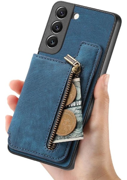 Samsung Galaxy S22 Için Kılıf Standı Fonksiyonu Katlanabilir Arka Kapak Vintage (Yurt Dışından)