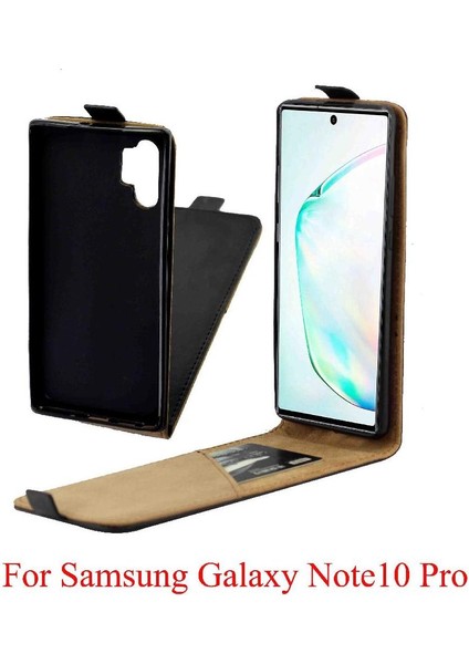 Samsung Galaxy Not 10 Pro Artı Tpu Deri Kapak Için Dikey Flip Case (Yurt Dışından)