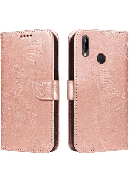 Kredi Kartı Yuvası ile Huawei P20 Lite Için Flip Case Yüksek Kalite Deri (Yurt Dışından)