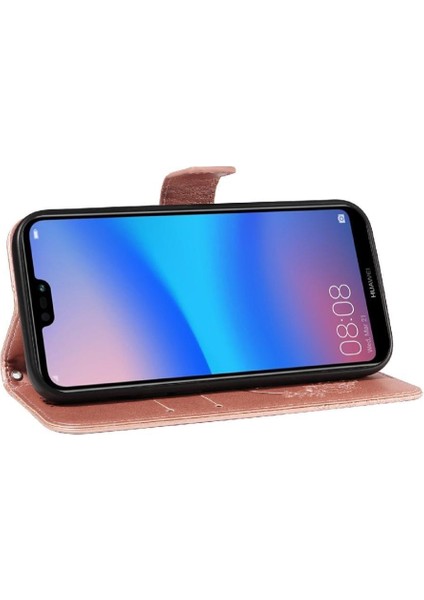 Kredi Kartı Yuvası ile Huawei P20 Lite Için Flip Case Yüksek Kalite Deri (Yurt Dışından)
