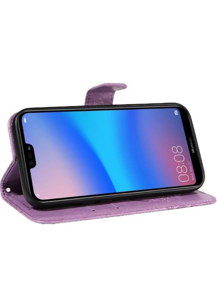 Kredi Kartı Yuvası ile Huawei P20 Lite Için Flip Case Yüksek Kalite Deri (Yurt Dışından)
