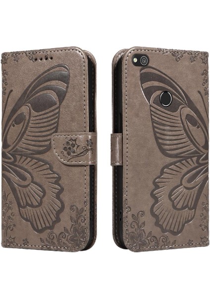 Kredi Kartı Yuvası ile Huawei P8 Lite Için Flip Case Yüksek Kalite Deri (Yurt Dışından)