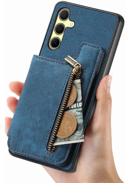 Samsung Galaxy A35 5g Için Kılıf Vintage Fermuar Cüzdan Standı Fonksiyonu Geri (Yurt Dışından) fiyatları