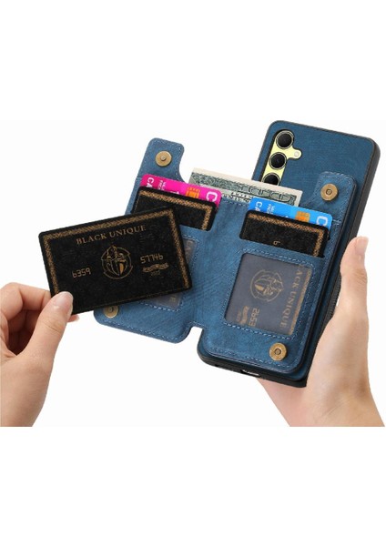Samsung Galaxy A35 5g Için Kılıf Vintage Fermuar Cüzdan Standı Fonksiyonu Geri (Yurt Dışından) indirimleri